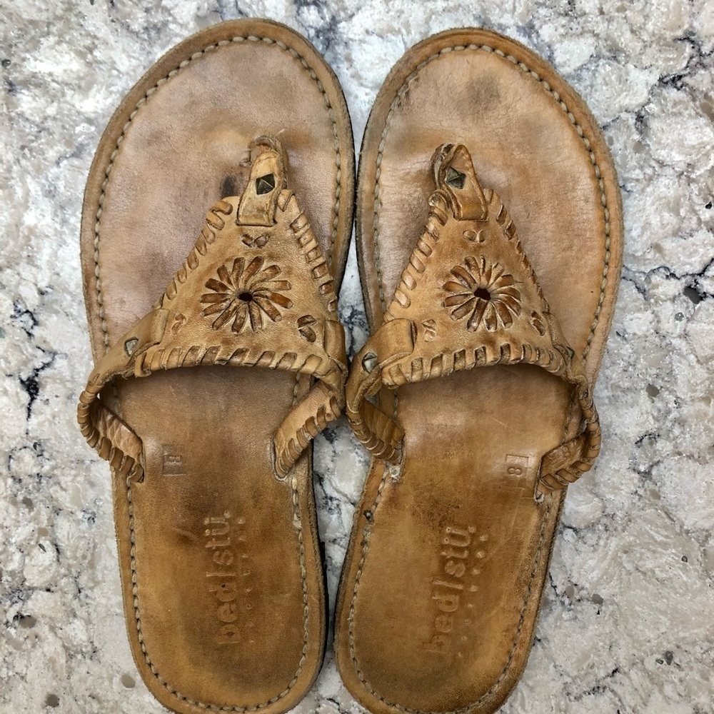 Bed|Stü Sandals Size 8 Tan Thong